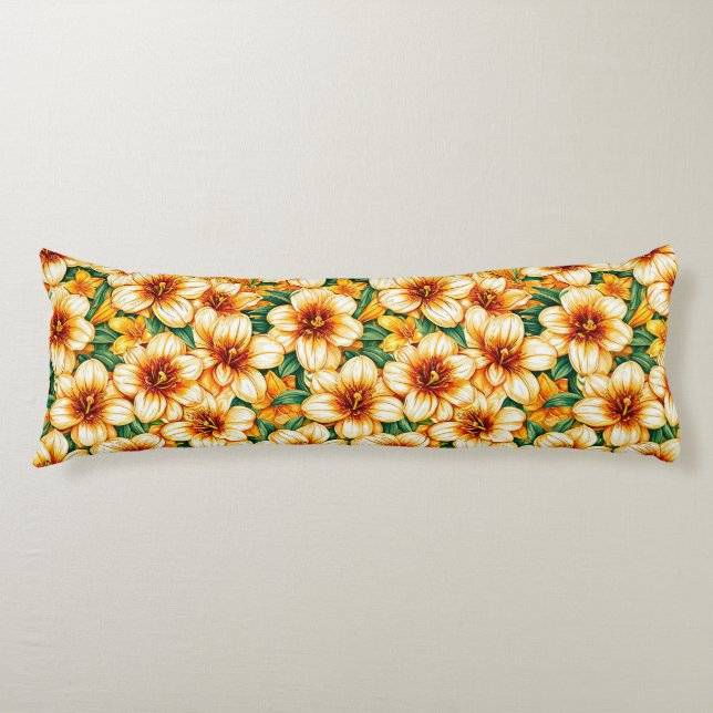 Colourful flowers body cushion (Front)