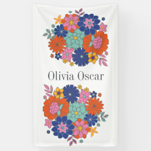 Colourful Flowers Boho Bright Floral Illustration Banner
