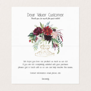 Colourful flowers bouquet business card