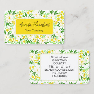 Colourful flowers Business Card