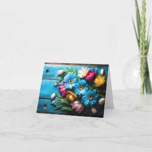 Colourful Flowers Card