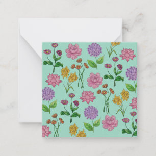 Colourful flowers card