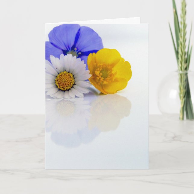 Colourful Flowers Card (Front)