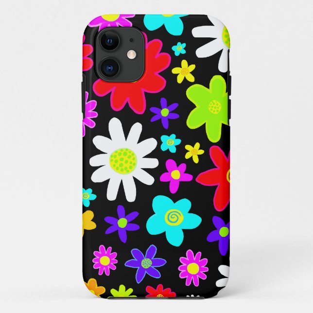 Colourful Flowers Case-Mate iPhone Case (Back)