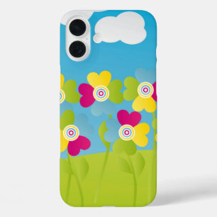 Colourful flowers iPhone 16 plus case