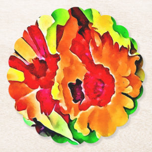 Colourful Flowers Coaster