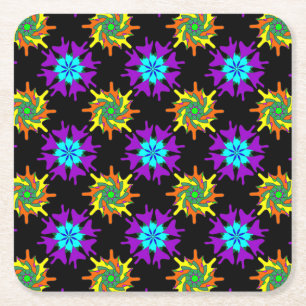 Colourful Flowers Coaster Set