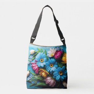Colourful Flowers Crossbody Bag