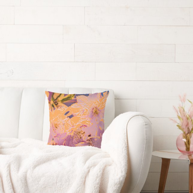 Colourful Flowers Cushion (Couch)