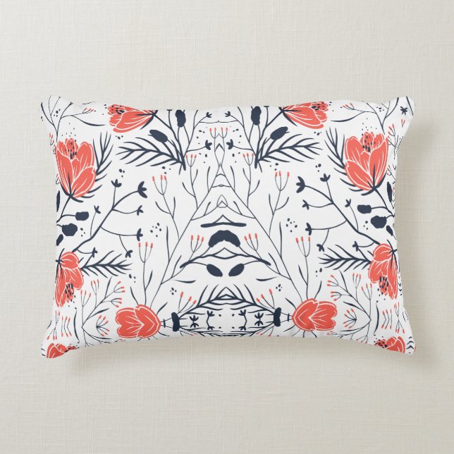Colourful Flowers    Decorative Cushion (Front)