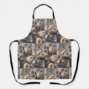 Colourful flowers Elegant vintage-inspired floral Apron