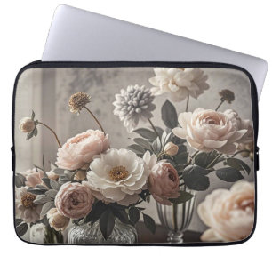 Colourful flowers Elegant vintage-inspired floral  Laptop Sleeve