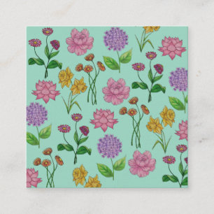 Colourful flowers enclosure card