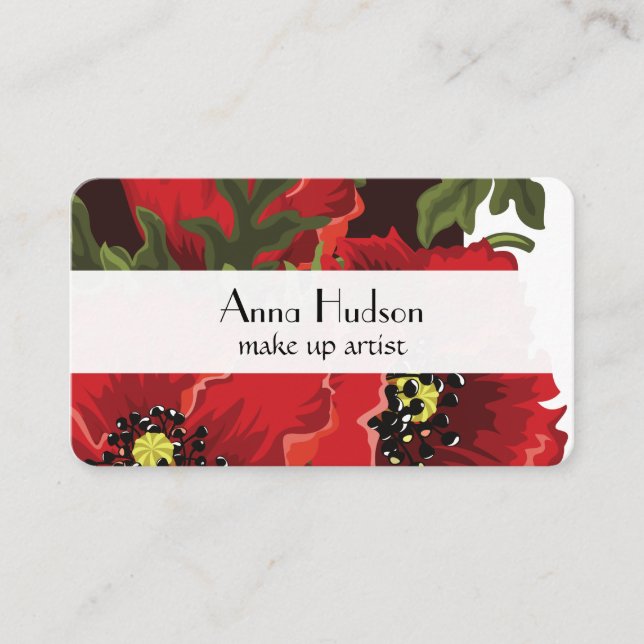 Colourful Flowers, Floral, Floristry, Flower Shop Business Card (Front)