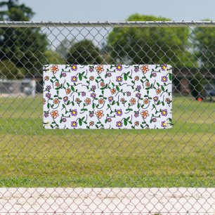 Colourful Flowers, Floral Pattern, Greenery, Boho Banner