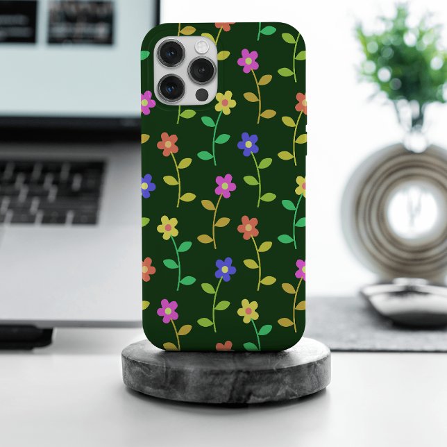 Colourful Flowers, Floral Pattern, Greenery, Boho Case-Mate iPhone Case (Creator Uploaded)