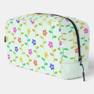 Colourful Flowers, Floral Pattern, Greenery, Boho Dopp Kit