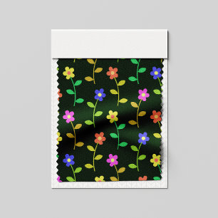 Colourful Flowers, Floral Pattern, Greenery, Boho Fabric