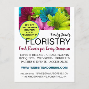 Colourful Flowers, Floristry Flyer