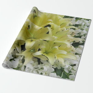 colourful+ flowers, garden+ gnome, calla+ wrapping paper