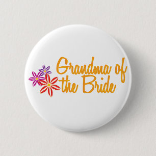 Colourful Flowers Grandma 6 Cm Round Badge