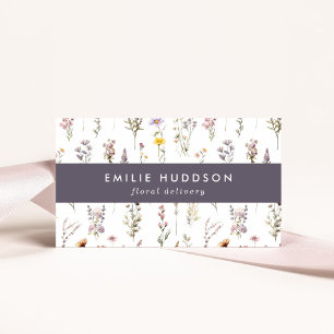 Colourful Flowers, Greenery, Floristry, Flower Sho Business Card