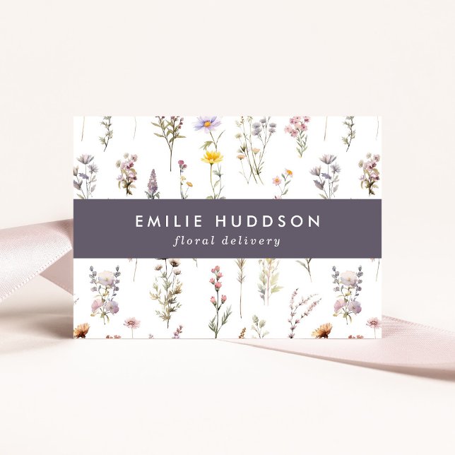 Colourful Flowers, Greenery, Floristry, Flower Sho Business Card (Creator Uploaded)