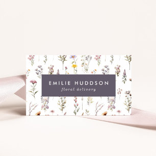 Colourful Flowers, Greenery, Floristry, Flower Sho Business Card