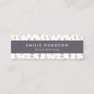 Colourful Flowers, Greenery, Floristry, Flower Sho Mini Business Card
