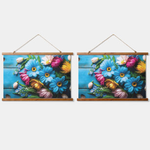 Colourful Flowers Hanging Tapestry