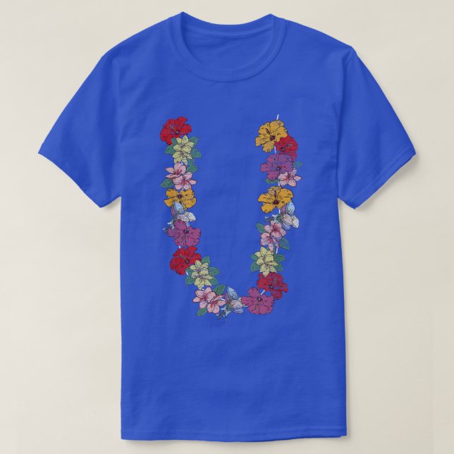 Colourful Flowers Hawaiian Flower Chain Summer Flo T-Shirt (Design Front)
