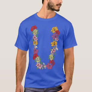Colourful Flowers Hawaiian Flower Chain Summer Flo T-Shirt
