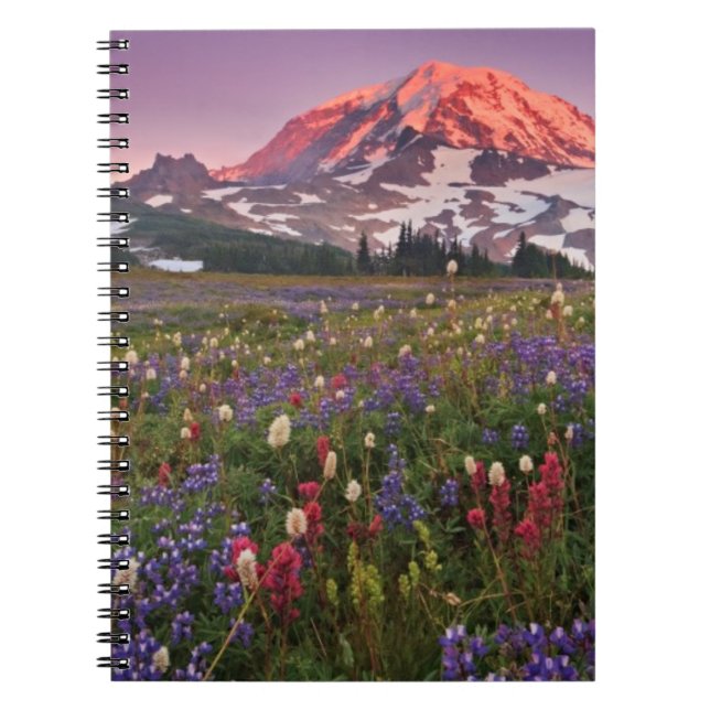 Colourful Flowers in Rainier National Park Notebook (Front)