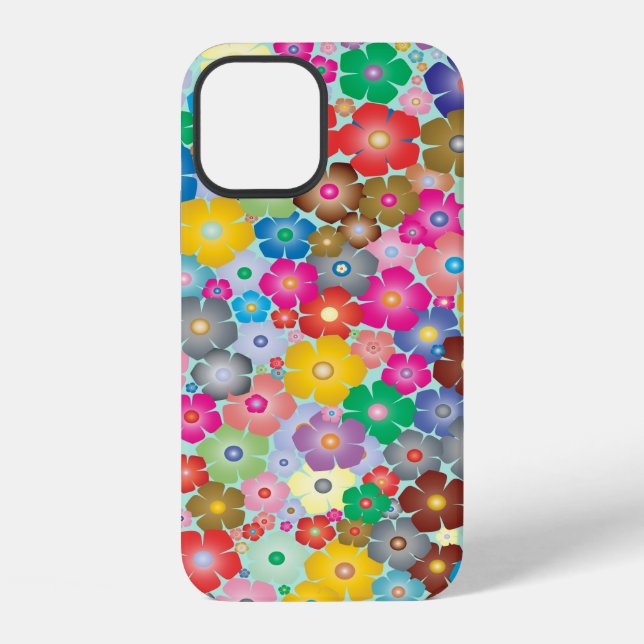 Colourful Flowers iPhone Case (Back)
