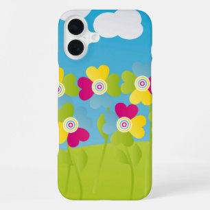 Colourful flowers iPhone 16 plus case
