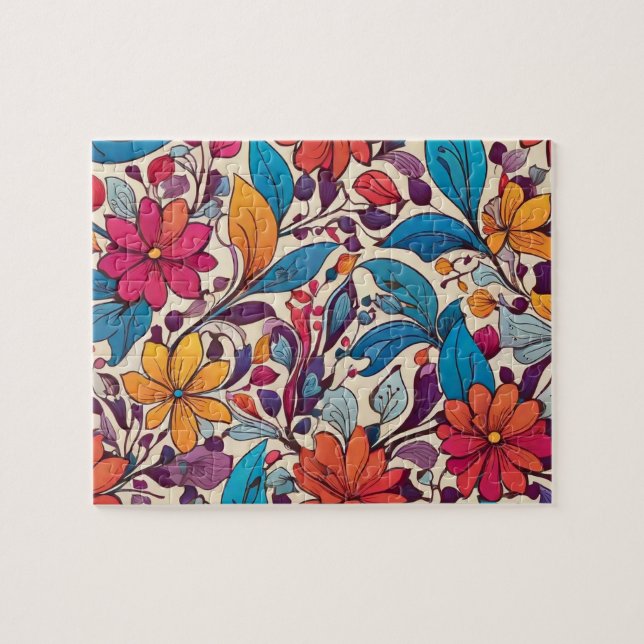 Colourful Flowers Jigsaw Puzzle (Horizontal)