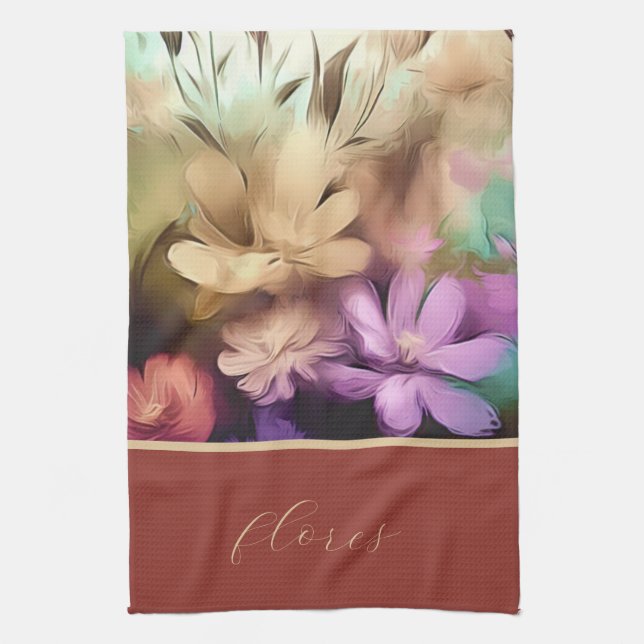 Colourful Flowers Kitchen Towels (Vertical)