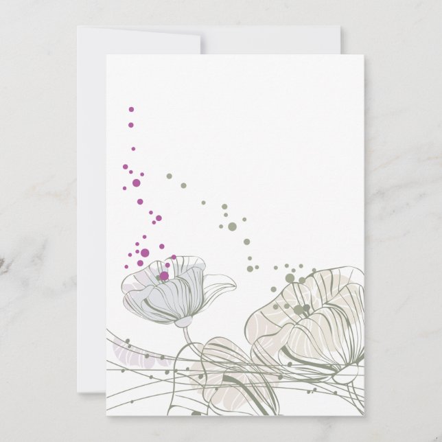 colourful flowers leaves sketch save the date (Front)