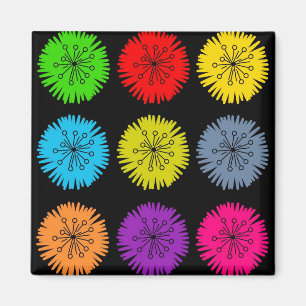Colourful Flowers Magnet