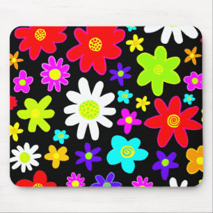 Colourful Flowers Mouse Mat