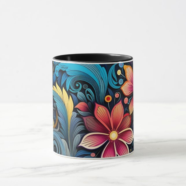 Colourful Flowers Mug (Center)