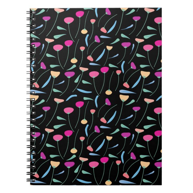 Colourful Flowers  Notebook (Front)