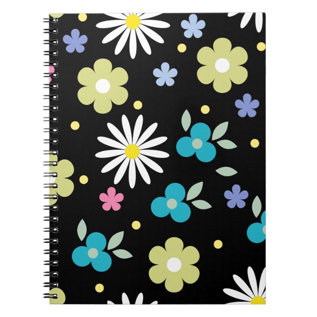 Colourful Flowers  Notebook (Front)