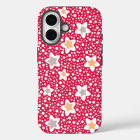 Colourful flowers on a retro polka dot background