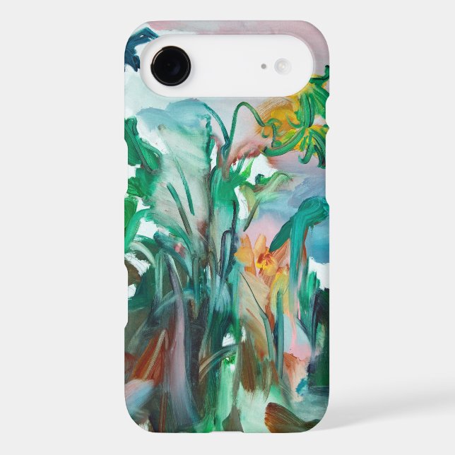 Colourful flowers on an iPhone case (Back)