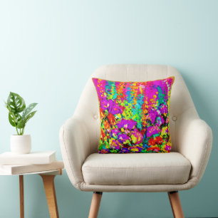 Colourful Flowers Painting. Buy Now Cushion