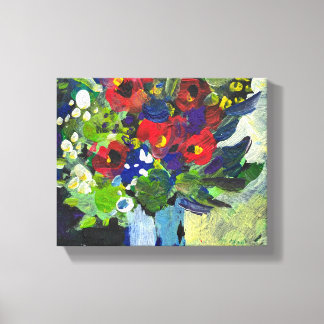 Colourful flowers painting  canvas print