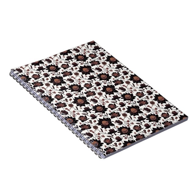 Colourful flowers pattern 23 - Spiral Notebook (Right Side)