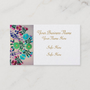 Colourful Flowers Pattern Business Card