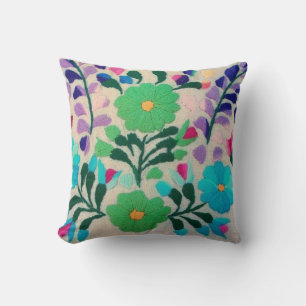Colourful Flowers Pattern Cushion